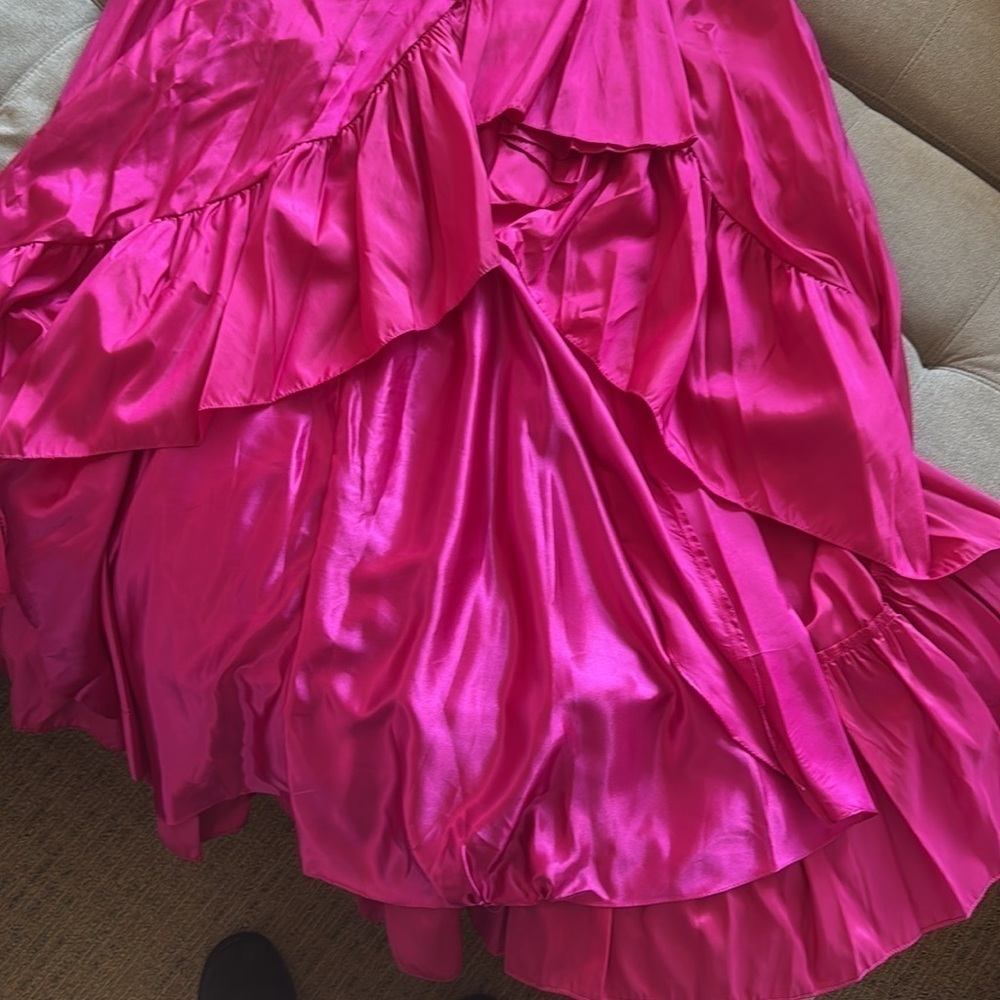 Mac Duggal Long Plus-Size Formal Dress 68525 sz 16W pink ruffle layered gown NWT - Picture 13 of 16